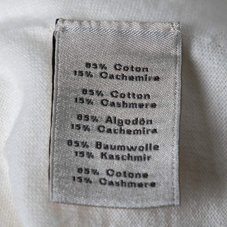 Pre Owned Hermes Cream Cashmere T-Shirt L