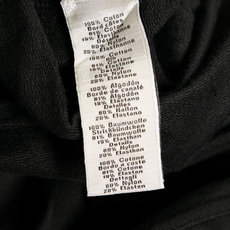 Pre Owned Hermes Black Cotton Asymmetrical Pocket Detail Crew Neck T-Shirt XXL