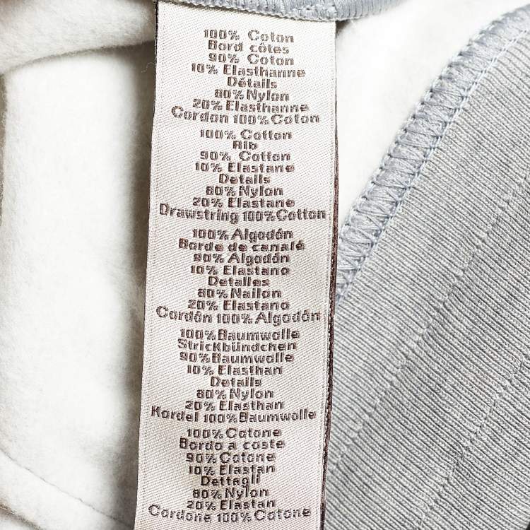 Pre Owned Hermes Grey Cotton Run H Jogging Pants L