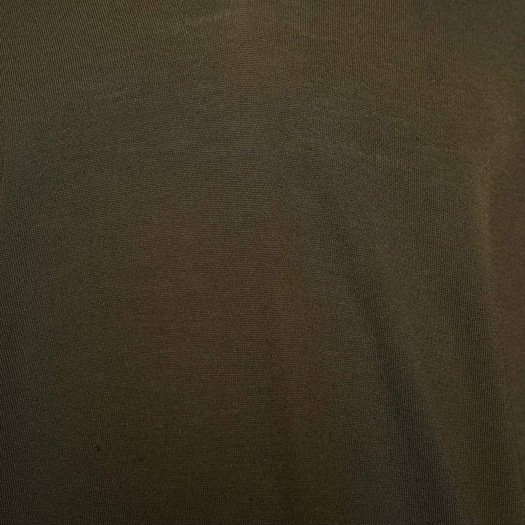 Pre Owned Hermes Olive Green Wool Knit Long Sleeve Jumper XXL