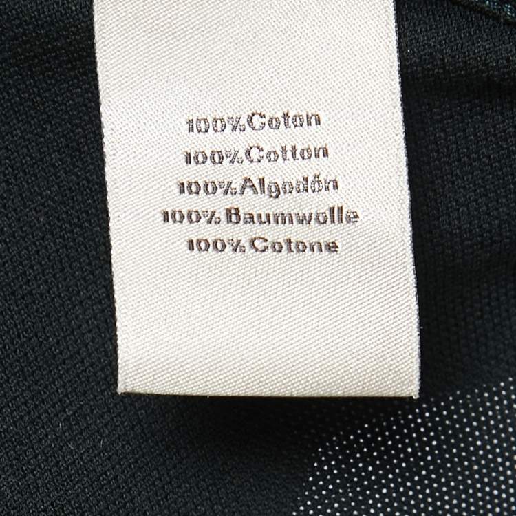 Pre Owned Hermes Black Cotton Pique Polo T-Shirt XS