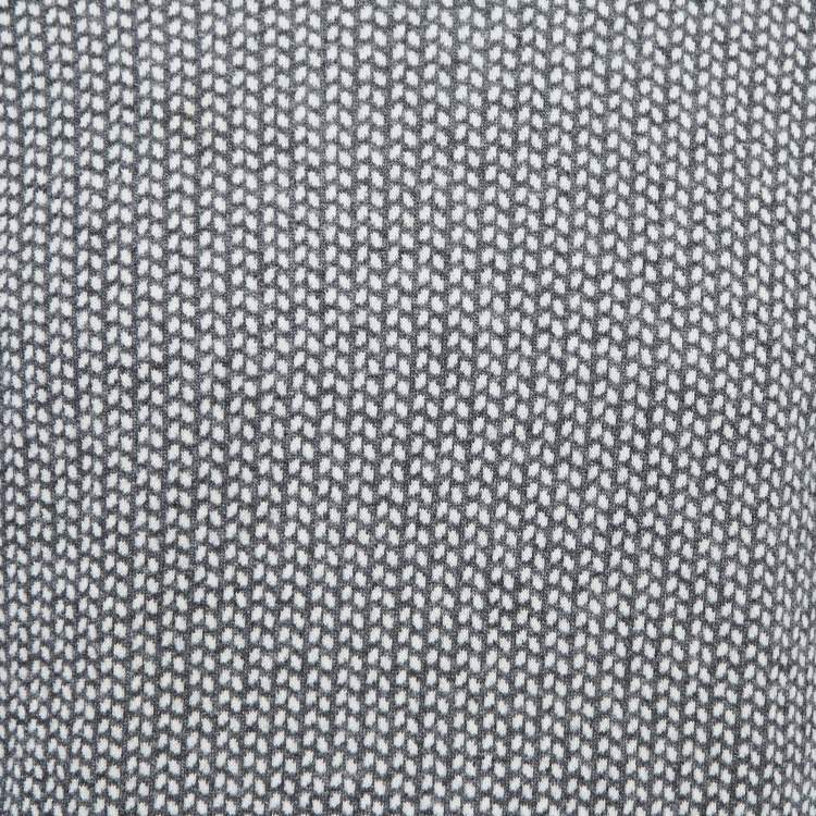 Pre Owned Hermes Grey Patterned Cashmere Crew Neck Sweater L