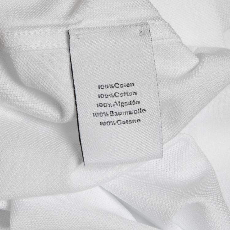 Pre Owned Hermès  White Cotton Pique Polo T-Shirt L
