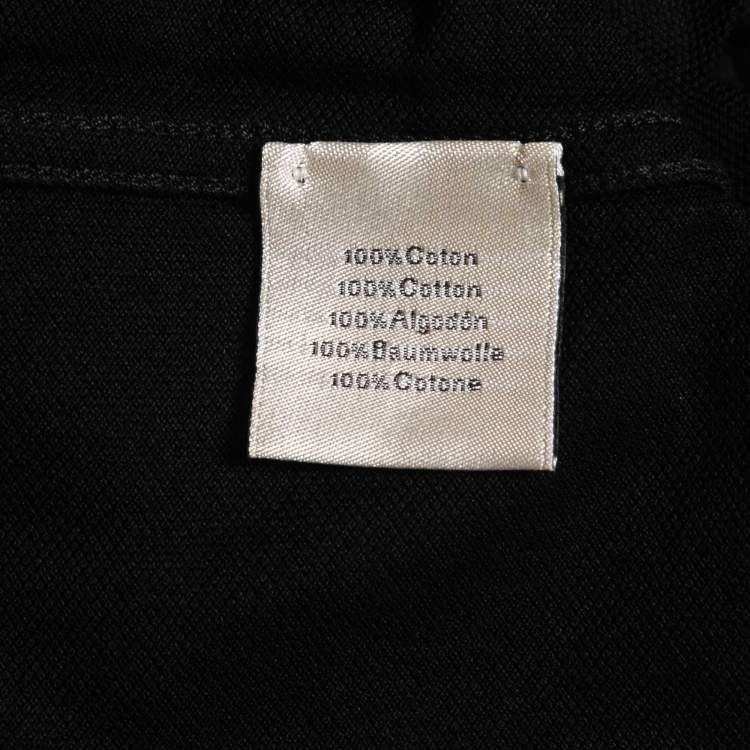 مملوكة مسبقًا Hermes Black Cotton Crew Neck Half Sleeve T-Shirt L