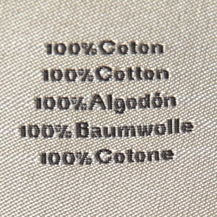 Pre Owned Hermes Blue Cotton Pique Polo T-Shirt L