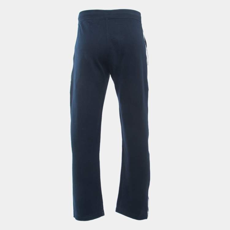 Hermes Navy Blue Cotton Side Panel Detailed Track Pants M Hermes