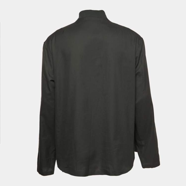 ジャケット・アウター HERMES zipup shirt jacket black HERMES zipup shirt jacket black