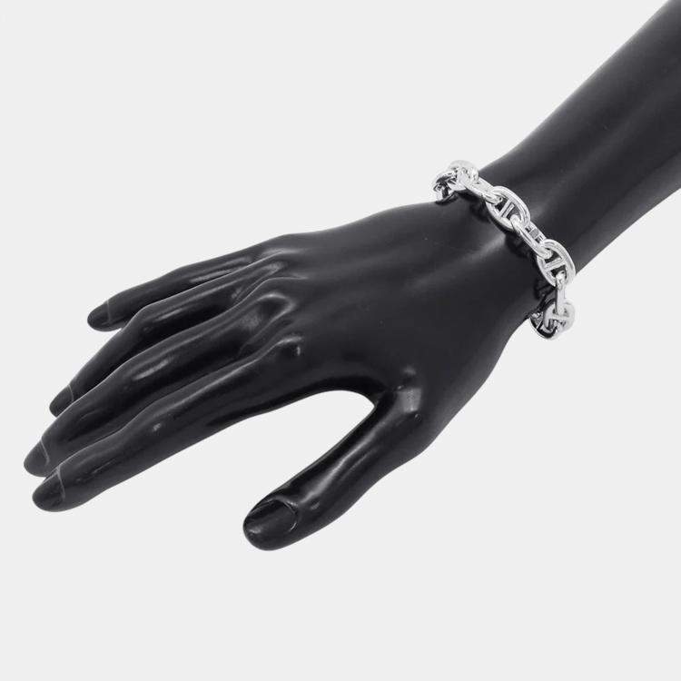 Pre Owned Hermes Chaine D'Ancre Bracelet 14 Frames Size Mm Sv925