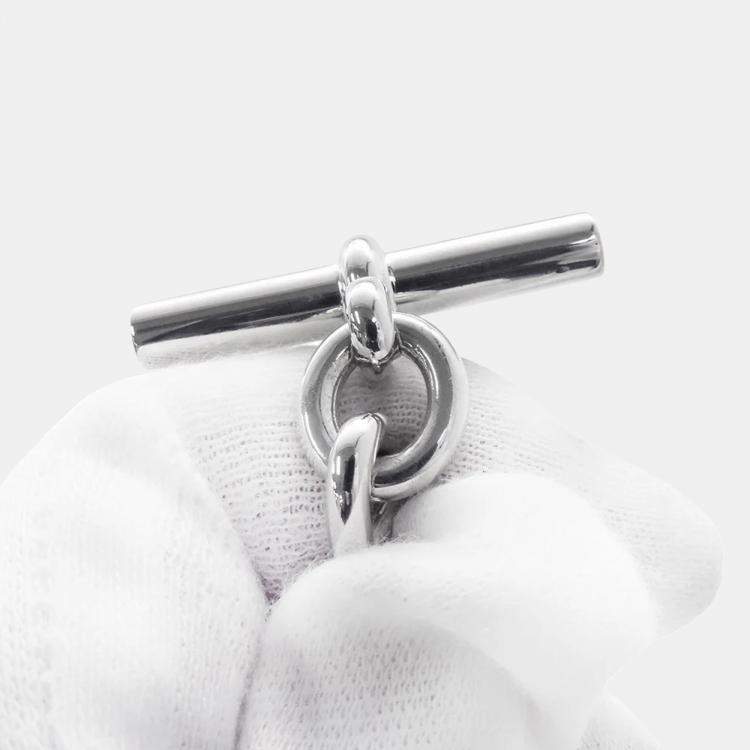 Pre Owned Hermes Chaine D'Ancre Bracelet 14 Frames Size Mm Sv925
