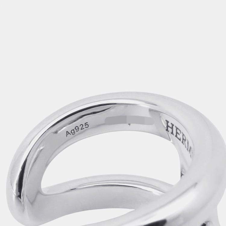 Pre Owned Hermes Osmoz Ring Size Gm/53/#13 Sv925