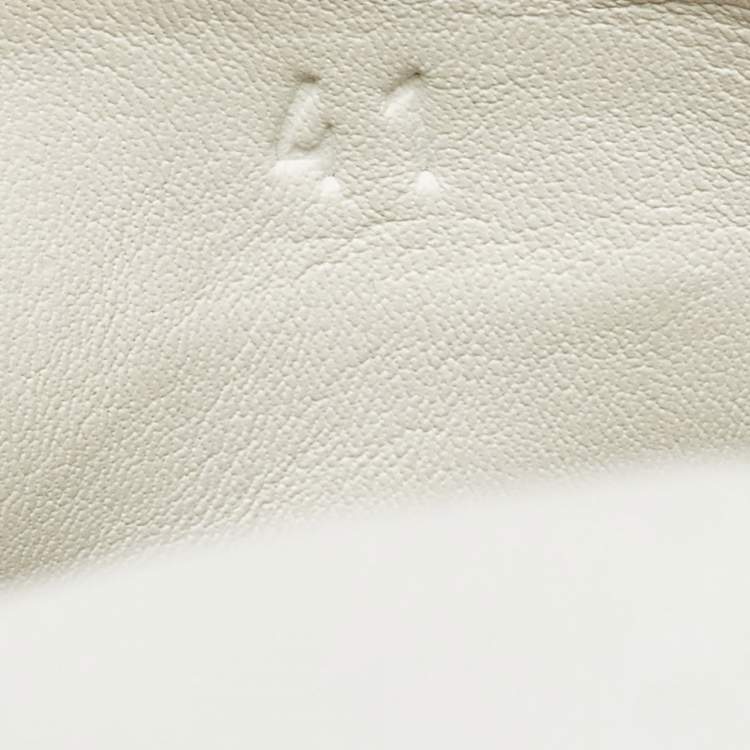 Pre Owned Hermes White Leather Deep Lace Up Sneakers Size 41