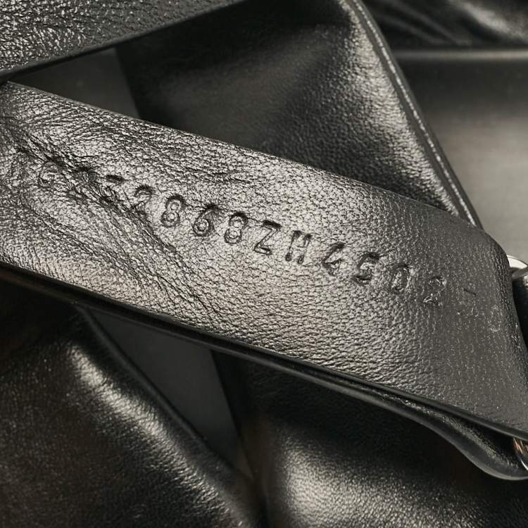 Pre Owned Hermes Black Leather Electric Flat Sandals Size 45
