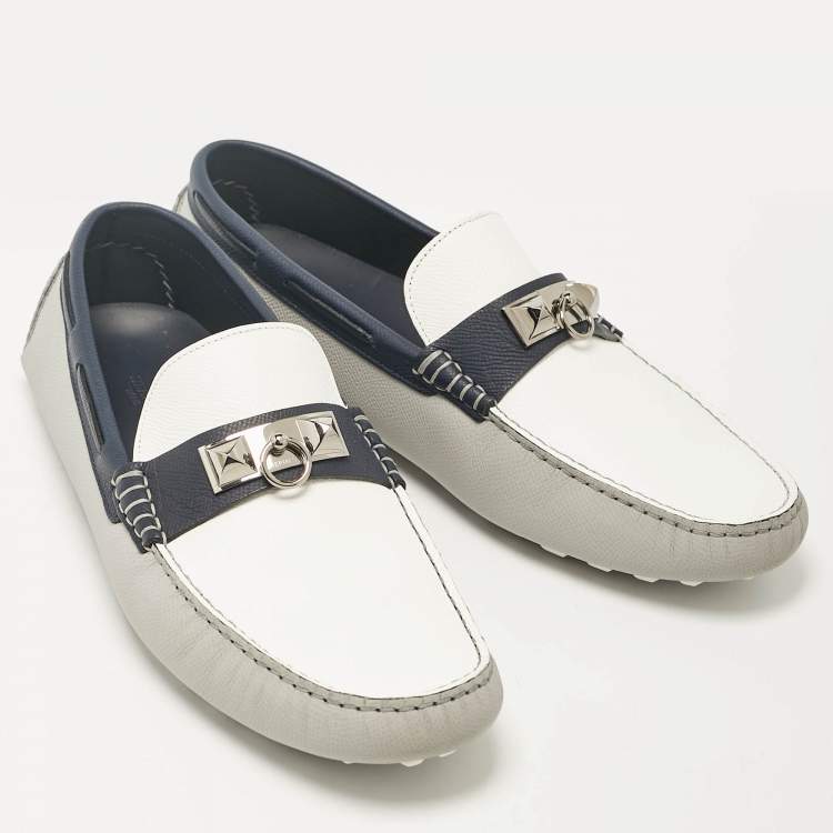 Pre Owned Hermes Multicolor Leather Irving Loafers Size 44