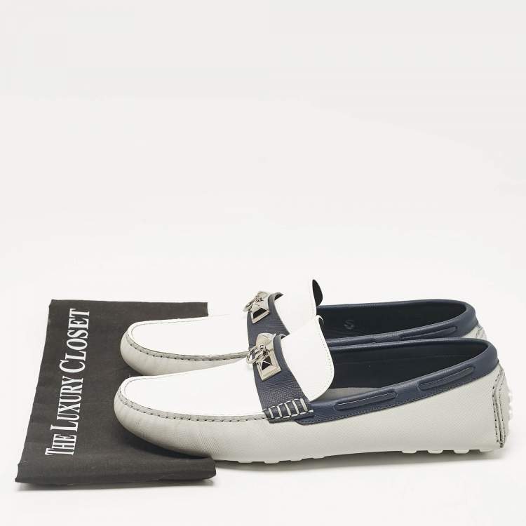 Pre Owned Hermes Multicolor Leather Irving Loafers Size 44
