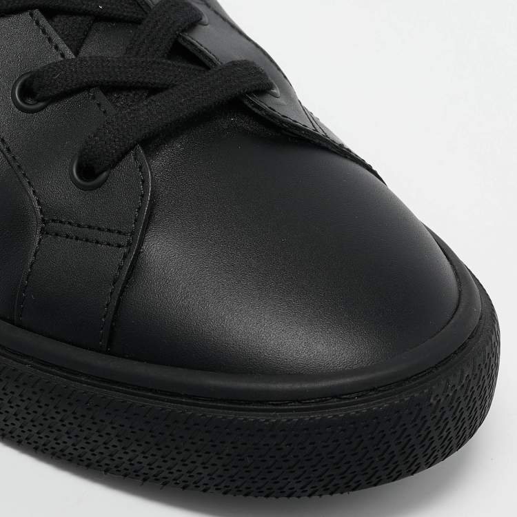 Pre Owned Hermes Black Leather Day Sneakers Size 44.5