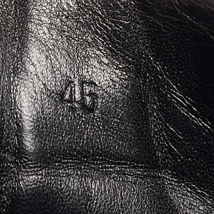 Pre Owned Hermes Black Leather Daydream Sneakers Size 45