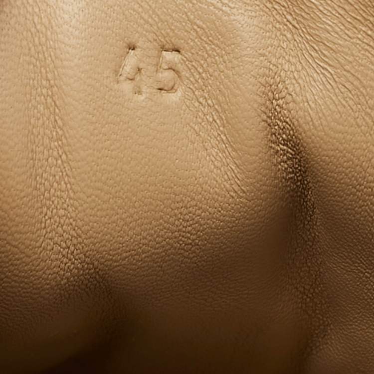 Pre Owned Hermes Brown Leather Day Sneakers Size 45