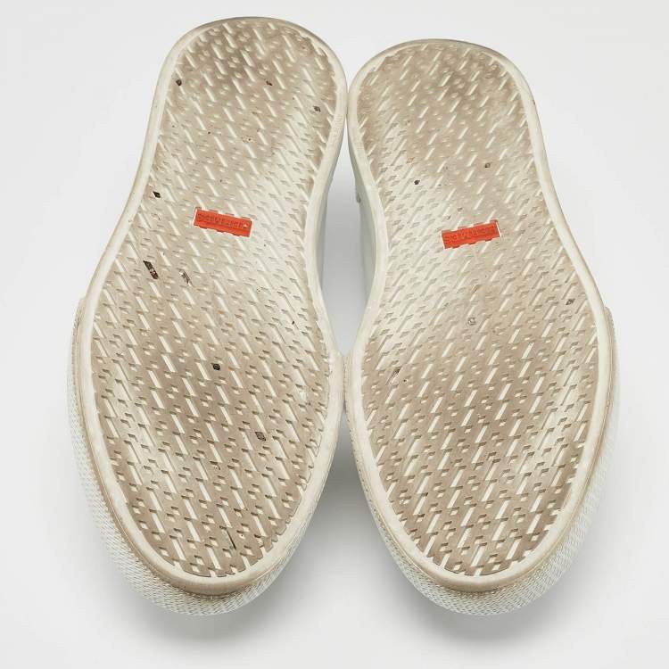 Pre Owned Hermes White Leather Day Sneakers Size 42
