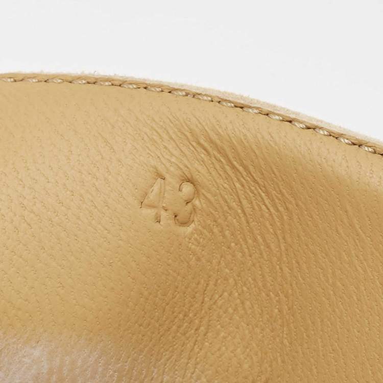 Pre Owned Hermes Brown Suede Game Slip On Sneakers Size 43