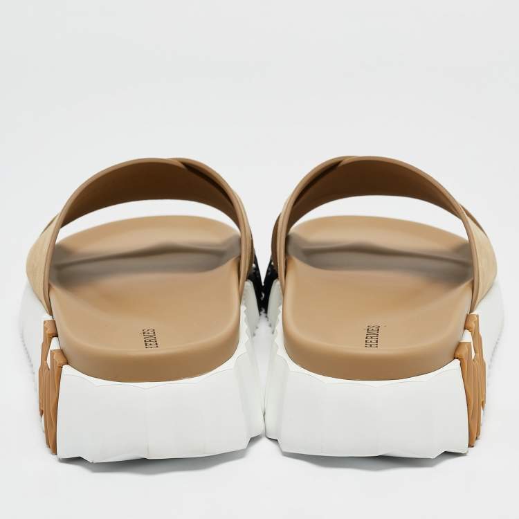 Pre Owned Hermès Beige Suede Infra Sandals Size 44