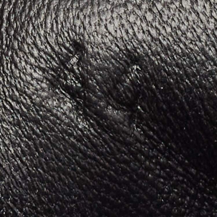 Pre Owned Hermes Black Leather Day Low Top Sneakers Size 44