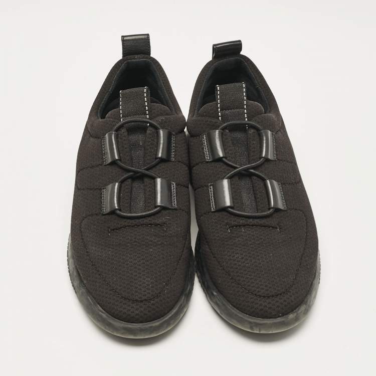 Pre Owned Hermes Black Mesh Team Sneakers Size 40.5