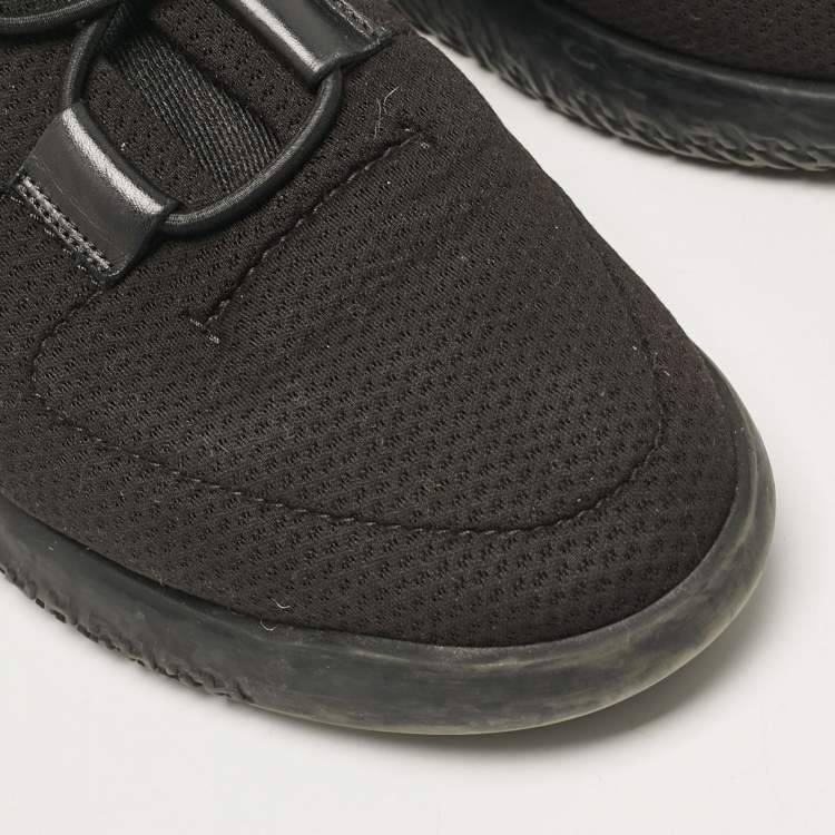 Pre Owned Hermes Black Mesh Team Sneakers Size 40.5