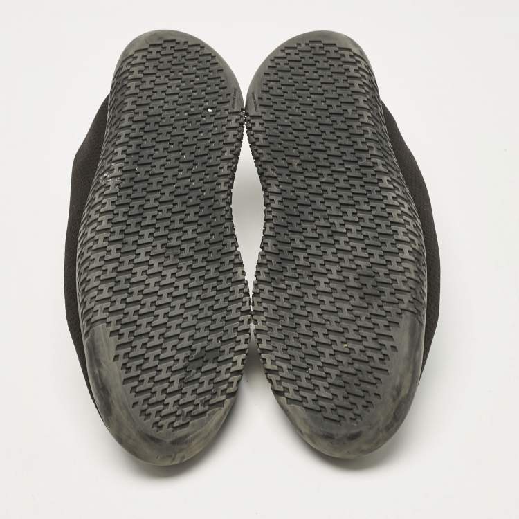 Pre Owned Hermes Black Mesh Team Sneakers Size 40.5