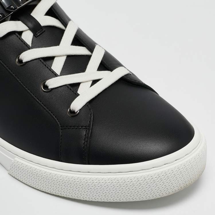 Pre Owned Hermes Black Leather Daydream Sneakers Size 44.5
