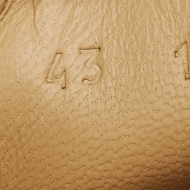 Pre Owned Hermés Black/Brown Leather Miles Low Top Sneakers Size 43