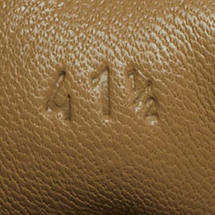 Pre Owned Hermes Tan Leather Low Top Sneakers Size 41.5