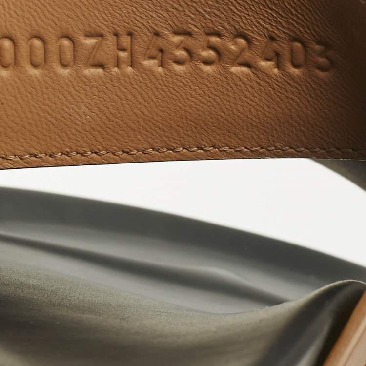 Pre Owned Hermès Brown Leather Chypre Sandals Size 43.5