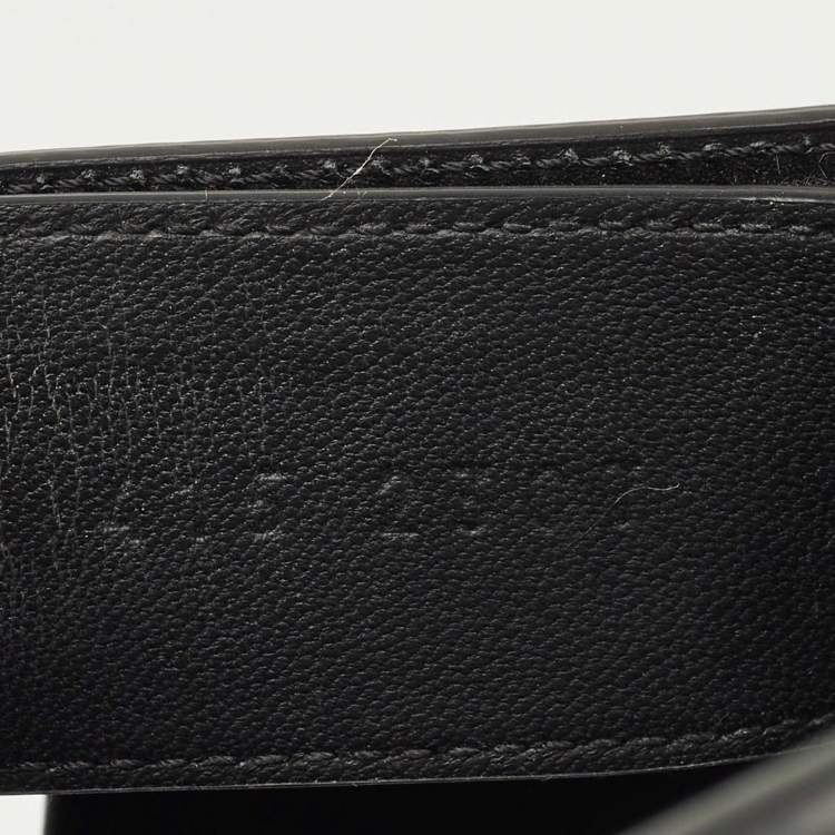 مملوكة مسبقًا Hermes Black Leather Chypre Sandals Size 41.5