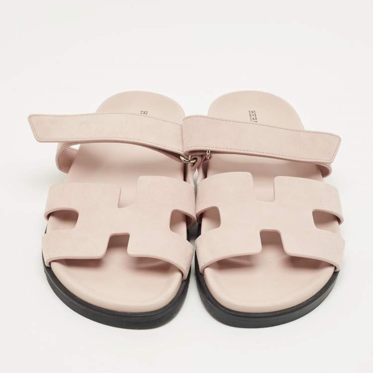 Pre Owned Hermès Beige Suede chypre Flat Sandals Size 40