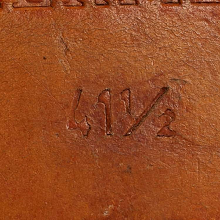 Pre Owned Hermes Black Leather Monterey Loafers Size 41.5