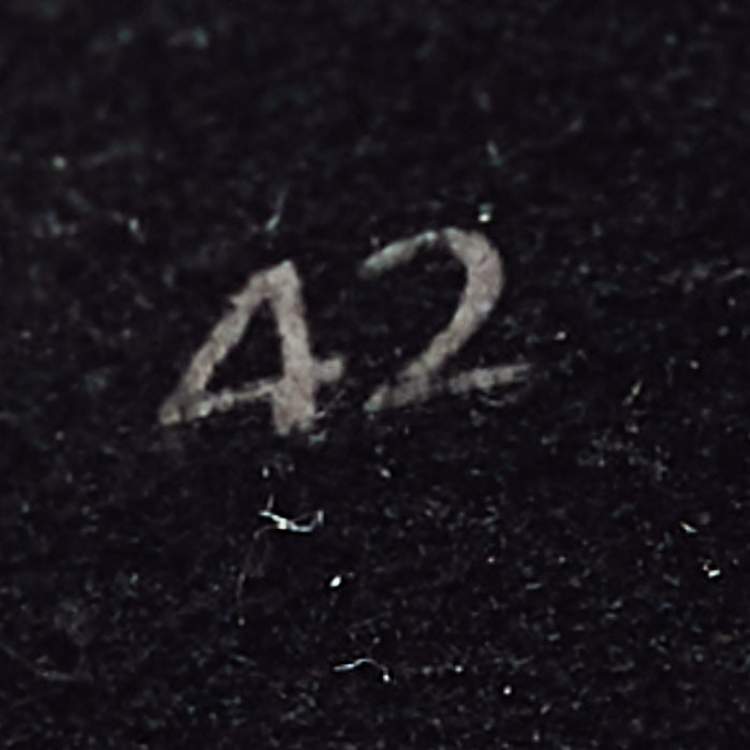 Pre Owned Hermes Navy Blue/Black Knit Fabric and Leather Depart Sneakers Size 42