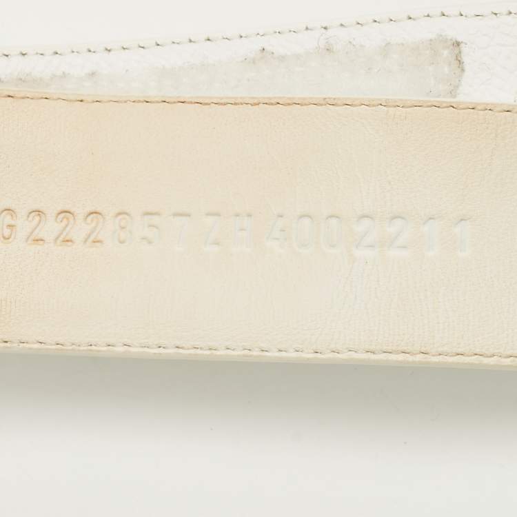 Pre Owned Hermes Chypre Size 40 White Leather Flat Sandals