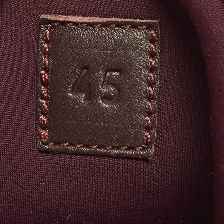 Pre Owned Hermes Miles Size 45 Tricolor Leather and Neoprene Lace Up Sneakers