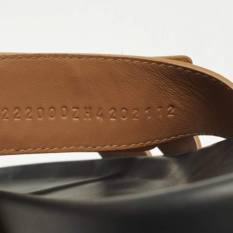 Pre Owned Hermes Chypre Size 42 Brown Leather Flat Sandals