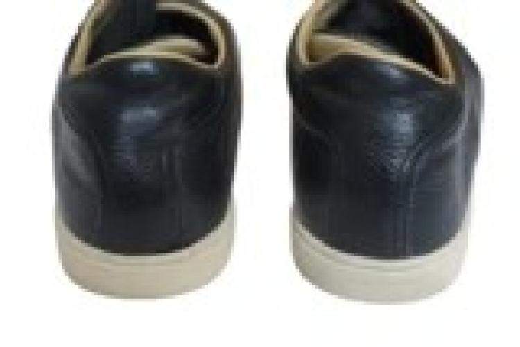 Pre Owned Hermes Black Leather Quick Lace Up Sneakers Size 42