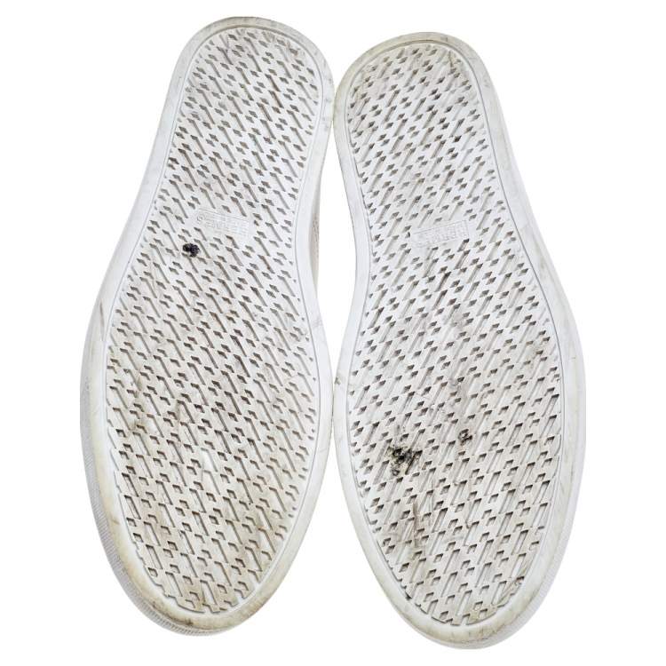 مملوكة مسبقًا Hermes White Leather Quicker Low Top Sneakers Size 41