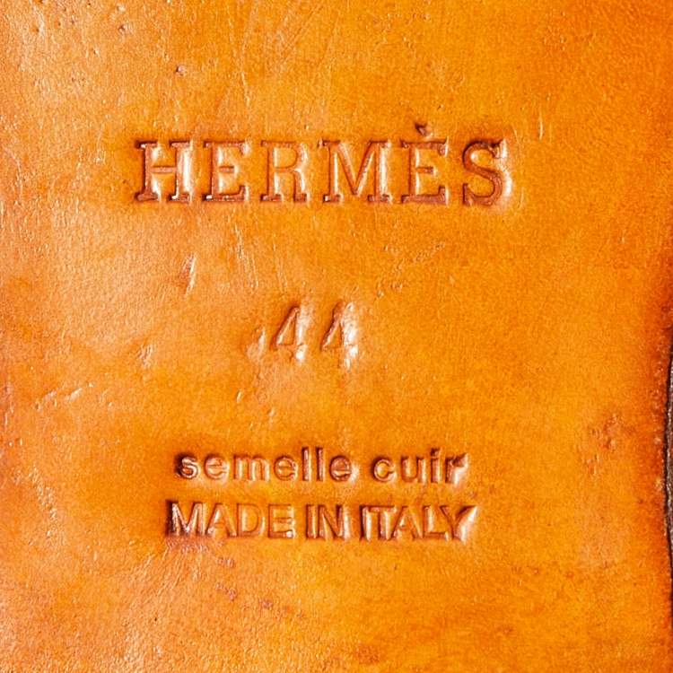 Pre Owned Hermes Plum Suede Lace Up Derby Size 44