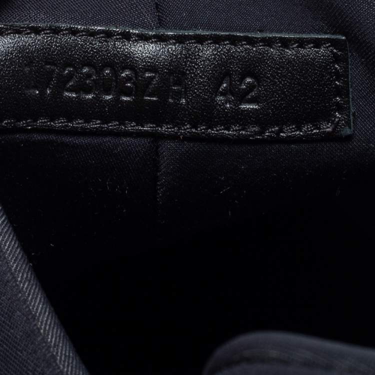 Pre Owned Hermes Black Leather And Neoprene Team Sneakers Size 42