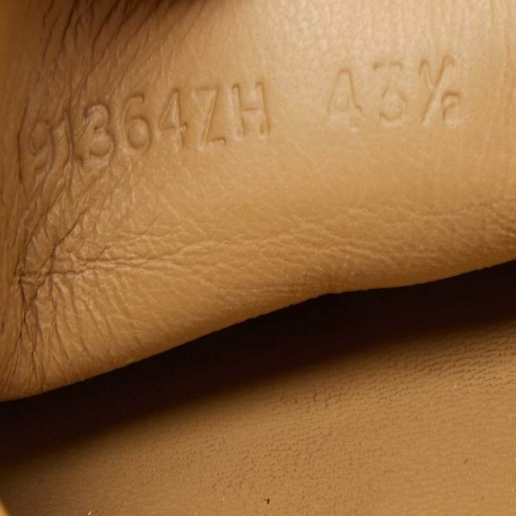 Pre Owned Hermes Yellow Suede Slip On Sneakers Size 43.5