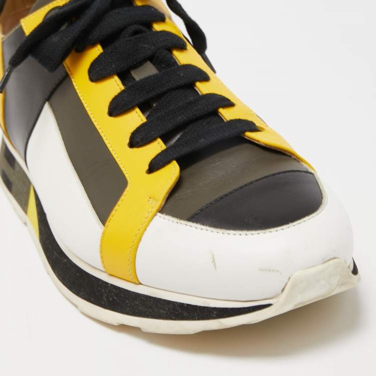 Pre Owned Hermes Multicolor Leather Rebus Sneakers Size 42