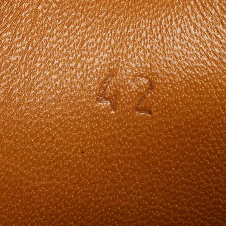 Pre Owned Hermes Black Leather Quicker Low Top Sneakers  Size 42