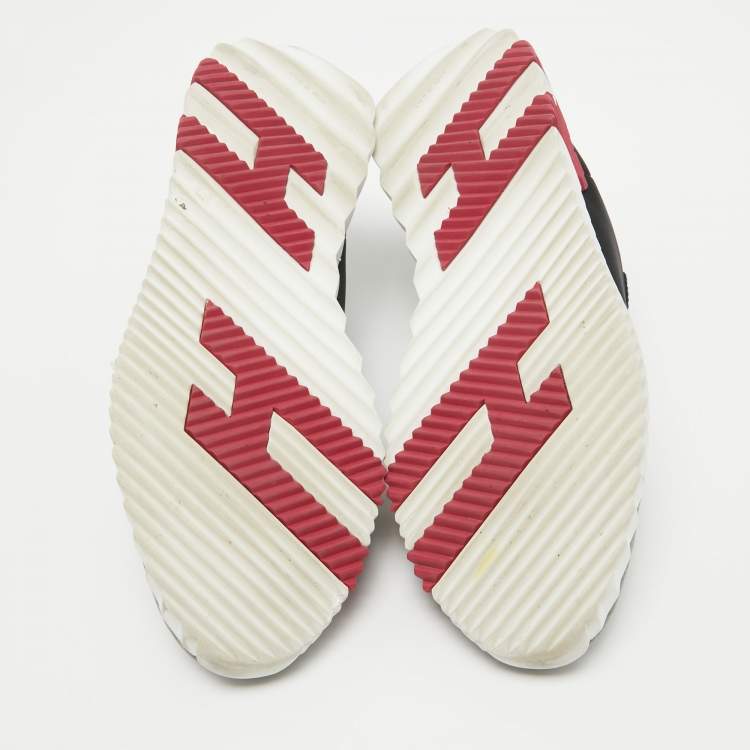 Pre Owned Hermes Multicolor Neoprene and Suede Bouncing Sneakers Size 41