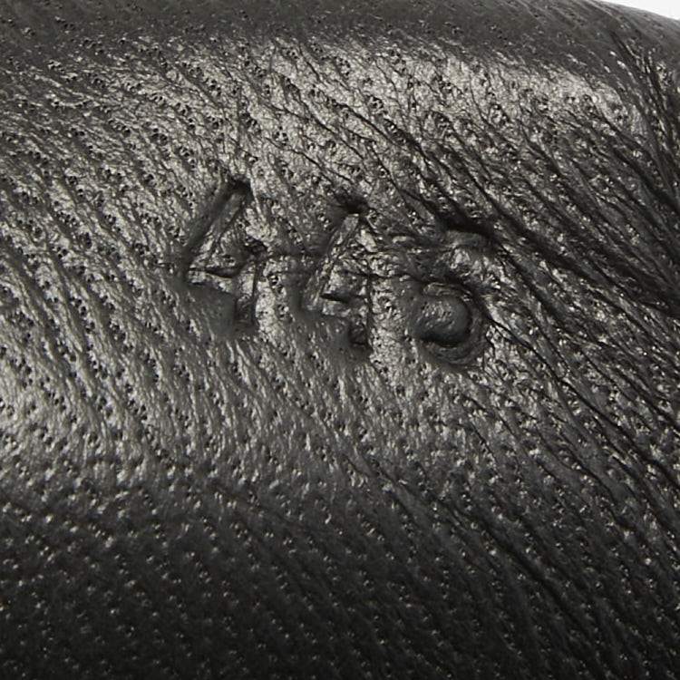 مملوكة مسبقًا Hermes Black Leather and Suede Bouncing Sneakers Size 44.5