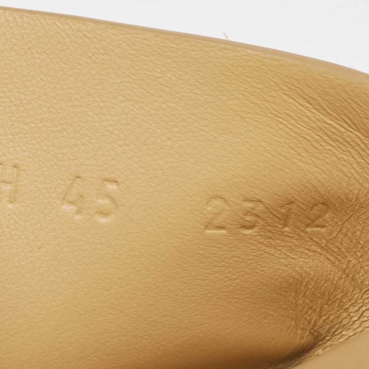 Pre Owned Hermes Beige Suede Infra Sandals Size 45