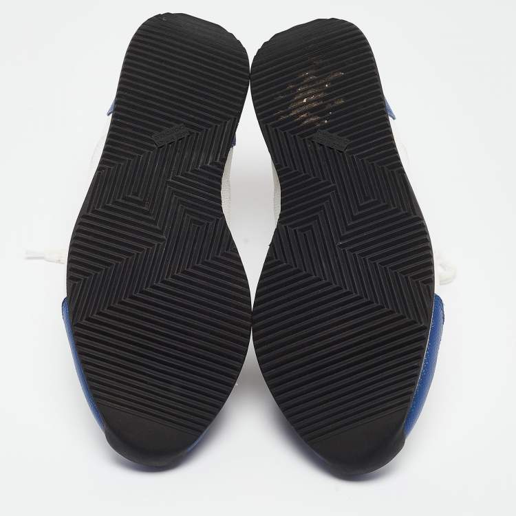 Pre Owned Hermes Tricolor Leather Quicker Sneakers Size 41